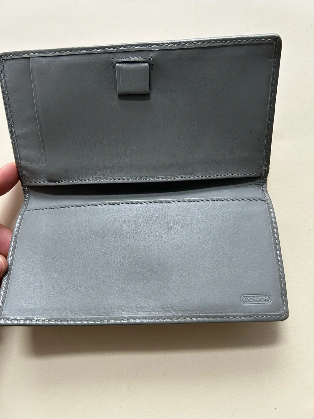Coach Gray Signature Continental Wallet